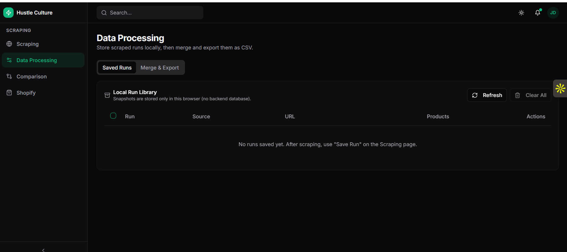 Shopify Product Scraping Automation screenshot 2